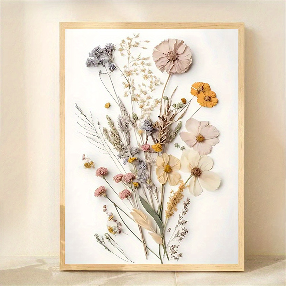 Home Cooking Oil - 1pc Bohemian-Style Flower Canvas Wall Art,