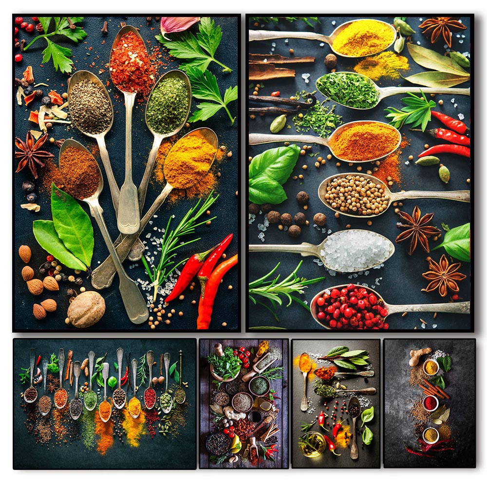 Herbs Spices Cooking Canvas Pa - Home Cooking Oil 评论和价格