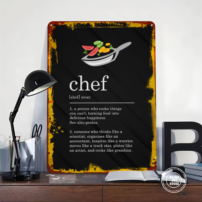 Funny Chef Definition Cook Tin - Home Cooking Definition 评论和价格