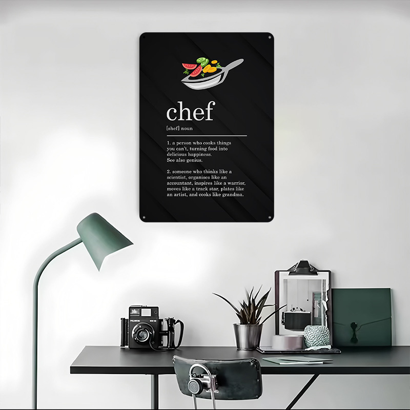 Funny Chef Definition Cook Tin - Home Cooking Definition 评论和价格