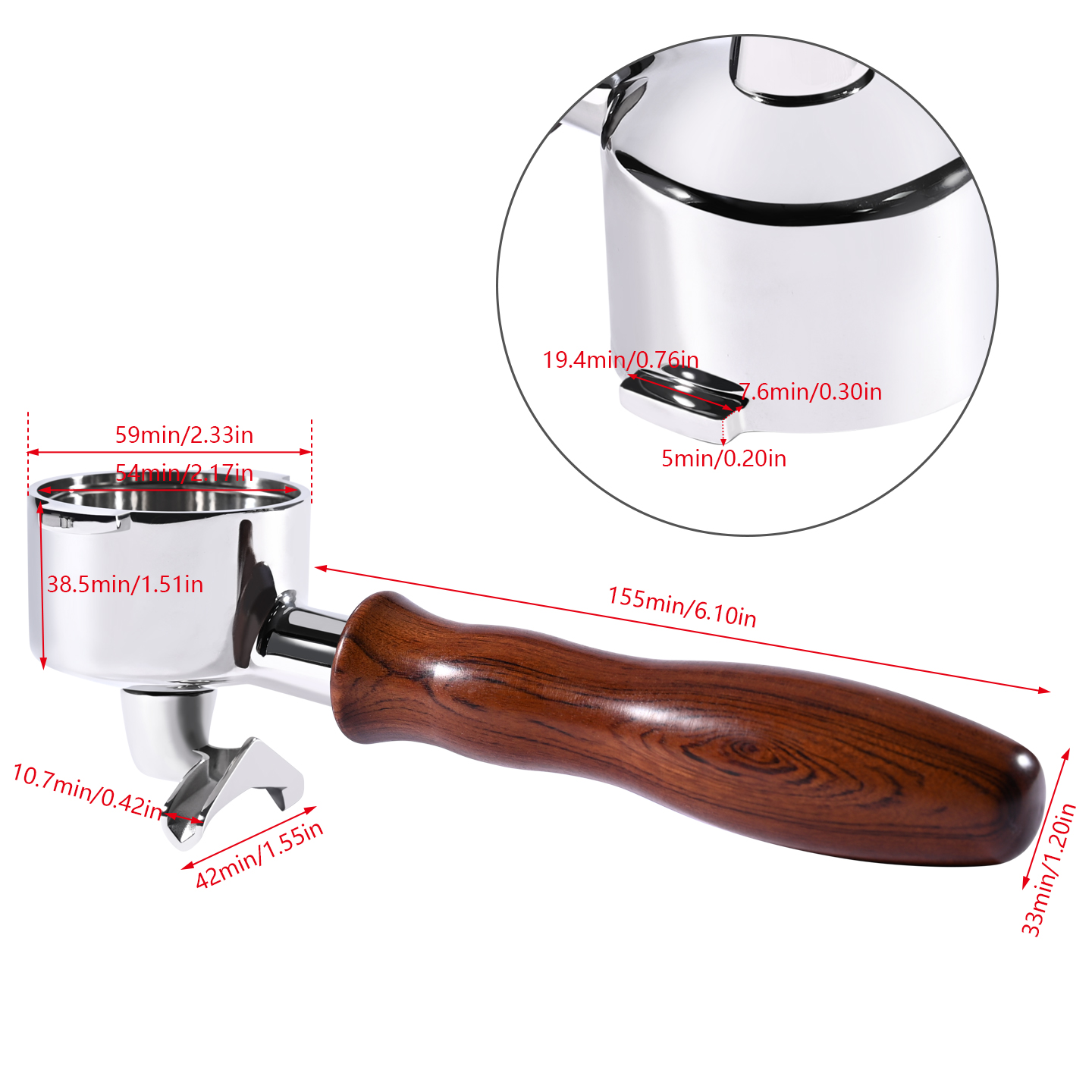 51mm 2 Ears Double Spout Porta - Delonghi Espresso Ecp3420 评论和价格