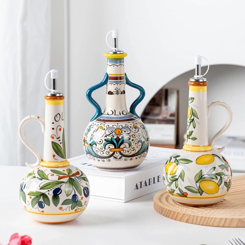Ceramic Oil Bottle Soy Sauce B - Home Cooking Oil 评论和价格
